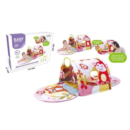 Килимок розкладний, тунель, м’які брязкальця, в коробці