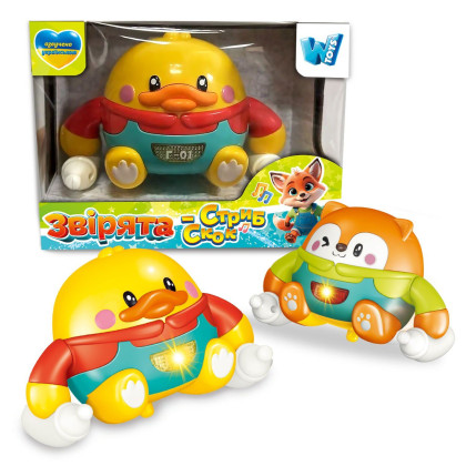 Звірята "Стриб-скок" 14506  "WToys", ОЗВУЧУВАННЯ УКРАЇНСЬКОЮ МОВОЮ, підсвічування, пісні, в коробці
